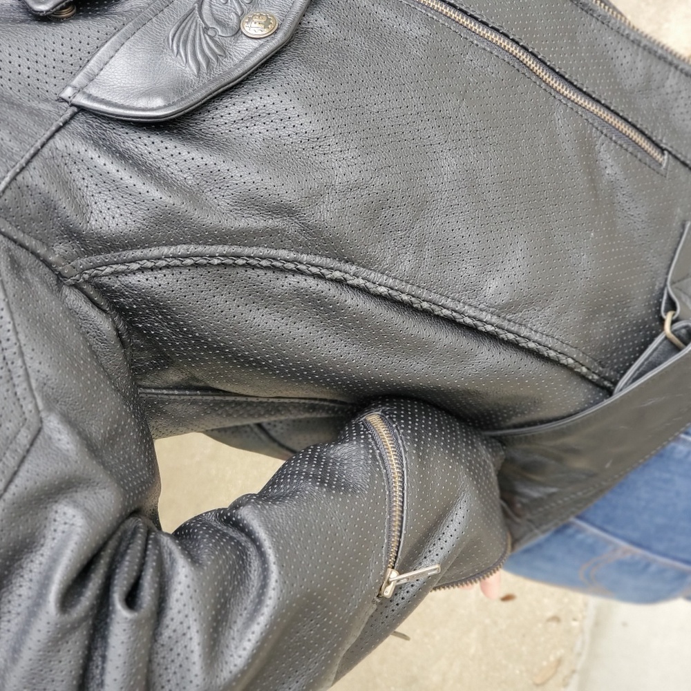 FirstGear Women's Leather Jacket - Summer vented